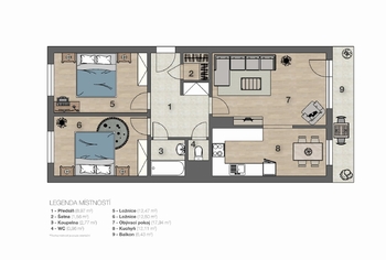 Prodej bytu 3+1 v družstevním vlastnictví 78 m², Praha 4 - Záběhlice