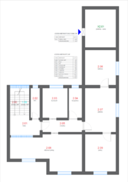 Půdorys 2.NP - Prodej kancelářských prostor 300 m², Kravaře
