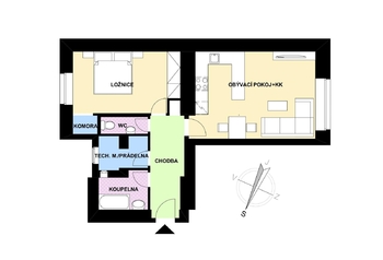 Prodej bytu 2+kk v osobním vlastnictví 57 m², Praha 3 - Žižkov