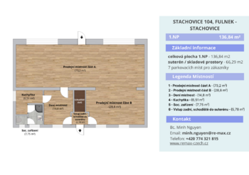 Pronájem obchodních prostor 203 m², Fulnek