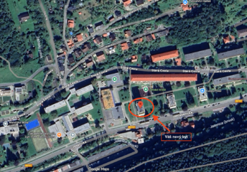 Náhled mapy - Prodej bytu 2+1 v osobním vlastnictví 54 m², Vsetín