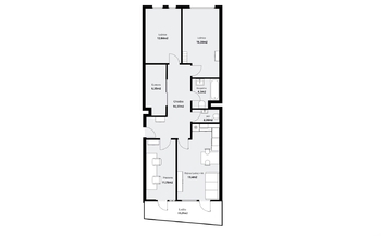 Plánek - Pronájem bytu 4+kk v osobním vlastnictví 88 m², Říčany