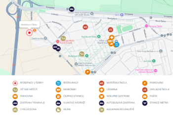 Mapa - Pronájem bytu 2+kk v družstevním vlastnictví 52 m², Praha 6 - Ruzyně