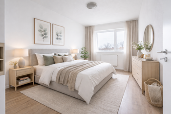 Vizualizace ložnice - Pronájem bytu 3+kk v osobním vlastnictví 152 m², České Budějovice