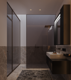 Vizualizace - koupelna - Prodej domu 510 m², Praha 5 - Velká Chuchle