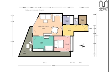 Prodej bytu 3+kk v osobním vlastnictví 80 m², Praha 5 - Zličín