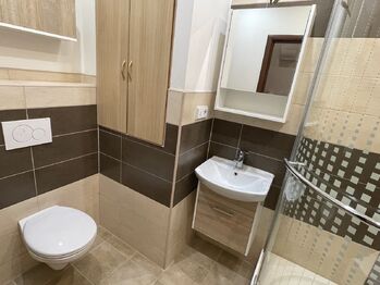koupena s WC - Pronájem bytu 1+1 v osobním vlastnictví 36 m², Kladno