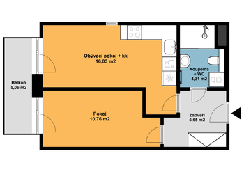 Pronájem bytu 2+kk v osobním vlastnictví 44 m², Český Brod