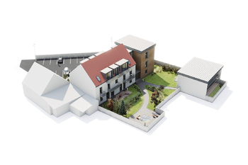 vizualizace jihovýchodní pohled - Prodej domu 1313 m², Vranovice