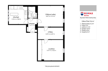 Prodej bytu 3+1 v osobním vlastnictví 72 m², Karlovy Vary