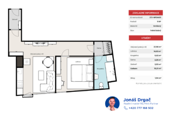 Prodej bytu 2+kk v osobním vlastnictví 54 m², Praha 9 - Libeň