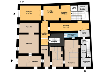 Prodej obchodních prostor 710 m², Kadaň
