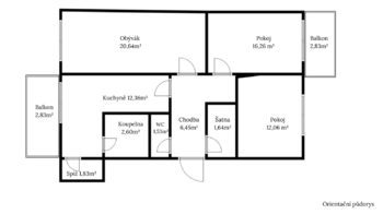 Prodej bytu 3+1 v osobním vlastnictví 84 m², Brno