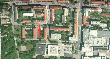 letecká mapa - Pronájem bytu 2+1 v osobním vlastnictví 53 m², České Budějovice