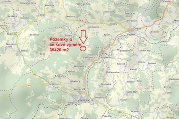 Prodej pozemku 39420 m², Vimperk