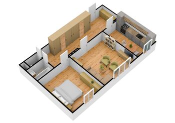 Pronájem bytu 2+1 v osobním vlastnictví 60 m², Pardubice