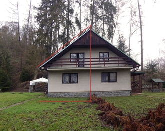 Čelní pohled - Prodej chaty / chalupy 45 m², Kožlany