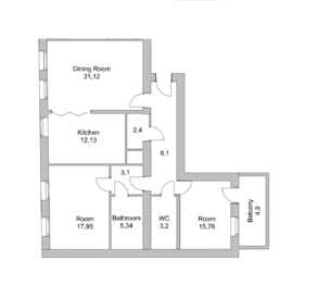 Pronájem bytu 3+1 v osobním vlastnictví 93 m², Praha 7 - Holešovice