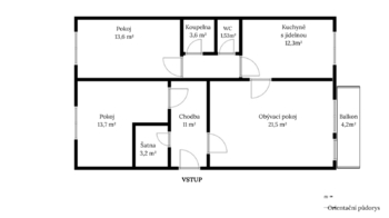 Prodej bytu 3+1 v družstevním vlastnictví 85 m², Nový Jičín