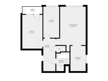 Pronájem bytu 3KK_Radimovická_Praha Chodov - Pronájem bytu 3+kk v osobním vlastnictví 66 m², Praha 4 - Chodov