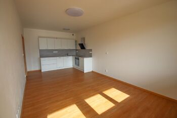 obývací pokoj s kuch.koutem - Pronájem bytu 2+kk v osobním vlastnictví 53 m², České Budějovice