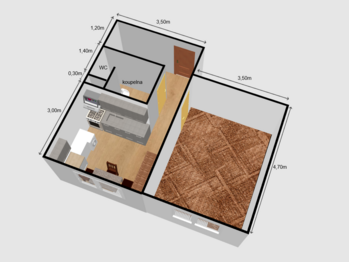 Pronájem bytu 1+1 v osobním vlastnictví 42 m², Hradec Králové