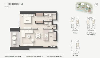Prodej bytu 2+kk v osobním vlastnictví 75 m², Eltiera Heights
