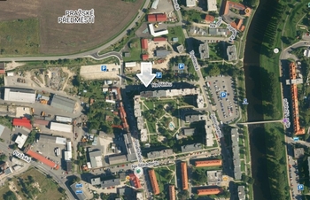 Orientační mapa - Pronájem bytu 2+kk v osobním vlastnictví 44 m², Písek