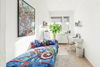 Dětský pokoj - vizualizace budoucího stavu - Prodej bytu 3+1 v osobním vlastnictví 100 m², Praha 6 - Břevnov