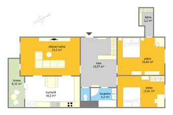 Pronájem bytu 3+kk v osobním vlastnictví 123 m², Brno
