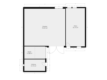 Půdorys stavení - Prodej domu 93 m², Sazená