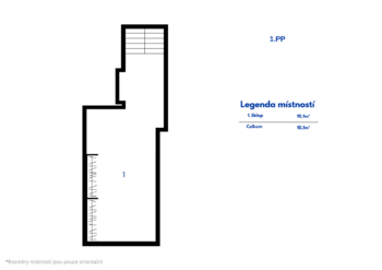 půdorys - sklep - Prodej domu 80 m², Praha 4 - Záběhlice