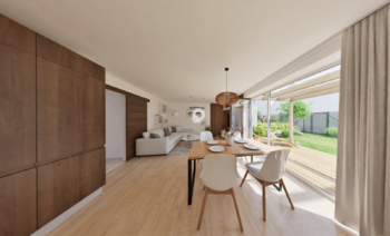 Obývací pokoj s jídelnou - Prodej domu 134 m², Opatovice nad Labem