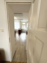 pohled do pokoje s kuchyňským koutem - Prodej bytu 3+kk v osobním vlastnictví 83 m², Plzeň