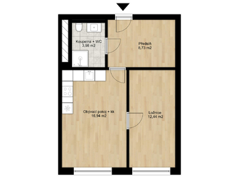 Pronájem bytu 2+kk v osobním vlastnictví 44 m², Hořovice