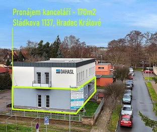 Pronájem kancelářských prostor 170 m², Hradec Králové