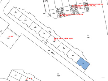 snímek z katastrální mapy - Pronájem bytu 1+1 v osobním vlastnictví 28 m², Brno