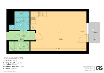 Prodej bytu 1+kk v osobním vlastnictví 38 m², Praha 5 - Jinonice
