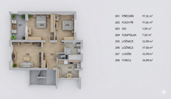 Prodej bytu 3+1 v družstevním vlastnictví 90 m², Hvozdnice