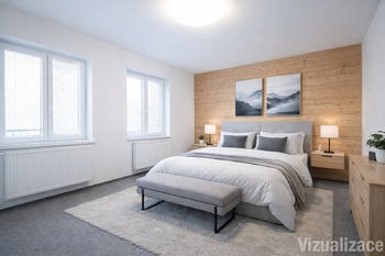 Pokoj, vizualizace možného zařízení - Prodej domu 105 m², Roudnice nad Labem