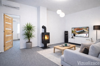 Pokoj, vizualizace možného zařízení - Prodej domu 105 m², Roudnice nad Labem