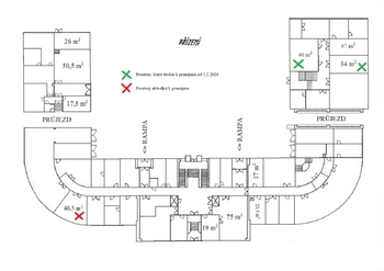 Pronájem kancelářských prostor 40 m², Praha 9 - Hloubětín