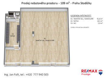 Prodej obchodních prostor 109 m², Praha 5 - Stodůlky