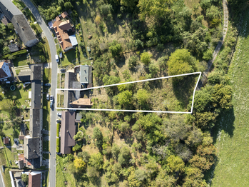 Půdorys pozemku - Prodej domu 210 m², Bohuslavice u Zlína