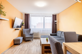 Obývací pokoj  - Prodej bytu 4+kk v osobním vlastnictví 91 m², Praha 4 - Chodov