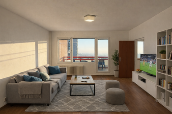 vizualizace obývací pokoj - Prodej bytu 4+1 v osobním vlastnictví 85 m², Brno