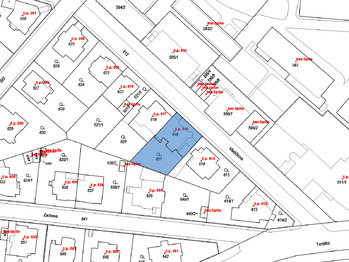 snímek z katastrální mapy - Pronájem bytu 4+1 v osobním vlastnictví 154 m², Brno