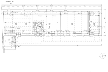 Půdorys hospodářské budovy s rozměry - Prodej domu 402 m², Kouty