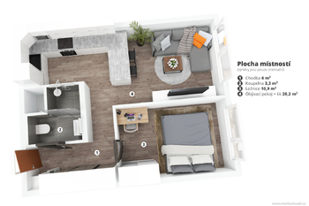 Prodej bytu 2+kk v osobním vlastnictví 46 m², Praha 9 - Černý Most
