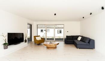 vizualizace - obývák - Prodej domu 121 m², Srbeč